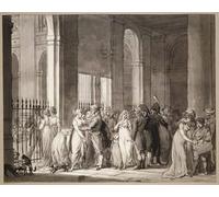 PMEFGJDPE Famoso Cuadro Pared Lienzo Pintura Decorativa Las arcadas del Palais Royal de Louis Leopold Boilly para Decoraciones del Hogar 60x90cm