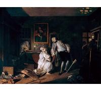 PMEFGJDPE Famoso Cuadro Pared Lienzo Pintura Decorativa Matrimonio A-la-mode il Bagno di William Hogarth para Decoraciones del Hogar 60x90cm