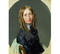 PMEFGJDPE Famoso Cuadro Pared Lienzo Pintura Decorativa Ritratto di Madame Frederic Reiset di Jean Auguste Ingres para Decoraciones del Hogar 60x90cm