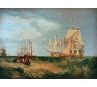 PMEFGJDPE Famoso Cuadro Pared Lienzo Pintura Decorativa Spithead: recupero equipaggio della barca di Mallord William Turner para Decoraciones del Hogar 60x90cm