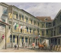PMEFGJDPE Famoso Cuadro Pared Lienzo Pintura Decorativa Vista del cinghiale Inn Yard No Aldgate di Hosmer Shepherd para Decoraciones del Hogar 60x90cm