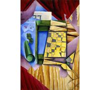 PMEFGJDPE Famoso Impresiones de Lienzo Impresion Arte Pared Backgammon di Juan Gris para la Decoración del Hogar de la Oficina 60x90cm