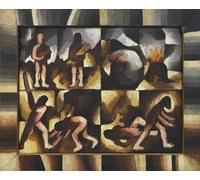 PMEFGJDPE Famoso Impresiones de Lienzo Impresion Arte Pared Caino e Abele Ciclo Antico Testamento di Arthur Segal para la Decoración del Hogar de la Oficina 60x90cm