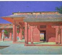 PMEFGJDPE Famoso Impresiones de Lienzo Impresion Arte Pared Cortile nel palazzo Harem S di Vasili Vasilievich Vereshchagin para la Decoración del Hogar de la Oficina 60x90cm