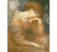 PMEFGJDPE Famoso Impresiones de Lienzo Impresion Arte Pared Fantasticheria di Dante Gabriel Charles Rossetti para la Decoración del Hogar de la Oficina 60x90cm