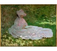 PMEFGJDPE Famoso Impresiones de Lienzo Impresion Arte Pared La luce da lettura di Claude Monet para la Decoración del Hogar de la Oficina 60x90cm