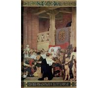 PMEFGJDPE Famoso Impresiones de Lienzo Impresion Arte Pared la Morte di Santa Genoveffa di Jean Paul Laurens para la Decoración del Hogar de la Oficina 60x90cm