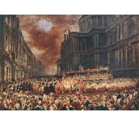 PMEFGJDPE Famoso Impresiones de Lienzo Impresion Arte Pared Prima visita di stato della regina nella città di Londra di George Hayter para la Decoración del Hogar de la Oficina 60x90cm