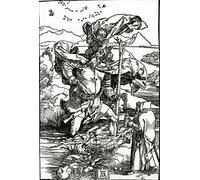 PMEFGJDPE Famoso Impresiones de Lienzo Impresion Arte Pared San Cristoforo con il volo degli uccelli di Albrecht Dürer para la Decoración del Hogar de la Oficina 60x90cm