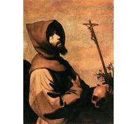 PMEFGJDPE Famoso Impresiones de Lienzo Impresion Arte Pared San Francesco in estasi di Francisco De Zurbaran para la Decoración del Hogar de la Oficina 60x90cm