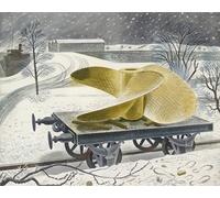 PMEFGJDPE Famoso Impresiones de Lienzo Impresion Arte Pared Vite della nave su un vagone ferroviario Early di Eric Ravilious para la Decoración del Hogar de la Oficina 60x90cm