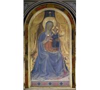 PMEFGJDPE Famoso Painting Cuadro Lienzos Fotos i Linaiuoli la Vergine col Bambino in trono tempera su Vedi anche del Beato Angelico para la Decoración de la Sala de Estar 60x90cm