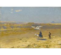 PMEFGJDPE Famoso Painting Cuadro Lienzos Fotos la Fuga in Egitto di Jean Leon Gerome para la Decoración de la Sala de Estar 60x90cm