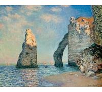 PMEFGJDPE Famoso Painting Cuadro Lienzos Fotos l'Aiguille e la scogliera a valle di Claude Monet para la Decoración de la Sala de Estar 60x90cm