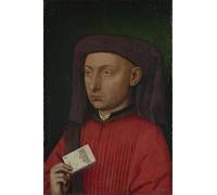 PMEFGJDPE Famoso Painting Cuadro Lienzos Fotos Ritratto di Marco Barbarigo di Jan Van Eyck para la Decoración de la Sala de Estar 60x90cm