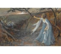 PMEFGJDPE Famoso Painting Cuadro Lienzos Fotos Titania dà il benvenuto alla sua fata Bretheren di Henry Meynell Rheam para la Decoración de la Sala de Estar 60x90cm