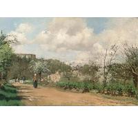 PMEFGJDPE Famoso Painting Cuadro Lienzos Fotos Vista da Louveciennes di Camille Jacob Pissarro para la Decoración de la Sala de Estar 60x90cm