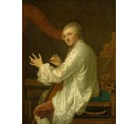 PMEFGJDPE Famoso Pared Decoración Arte Lienzo Imagen Ange Laurent De La Live De Jully di Jean Baptiste Greuze para Decoración de Paredes 60x90cm