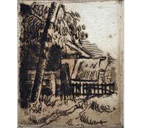 PMEFGJDPE Famoso Pared Decoración Arte Lienzo Imagen Casa ad Auvers A proposito di Oise Incisione di Paul Cézanne para Decoración de Paredes 60x90cm