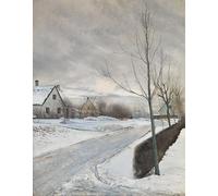 PMEFGJDPE Famoso Pared Decoración Arte Lienzo Imagen Giornata invernale di Laurits Andersen para Decoración de Paredes 60x90cm