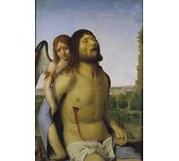 PMEFGJDPE Famoso Pared Decoración Arte Lienzo Imagen il Cristo Morto sorretto da Antonello Da Messina para Decoración de Paredes 60x90cm