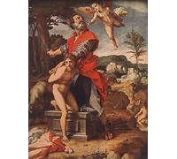 PMEFGJDPE Famoso Pared Decoración Arte Lienzo Imagen il Sacrificio di Abramo di Andrea Del Sarto para Decoración de Paredes 60x90cm