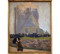 PMEFGJDPE Famoso Pared Decoración Arte Lienzo Imagen la Torre Quadrata di Saint di Robert Delaunay para Decoración de Paredes 60x90cm