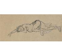 PMEFGJDPE Famoso Pared Decoración Arte Lienzo Imagen L'uomo che dorme di Katsushika Hokusai para Decoración de Paredes 60x90cm