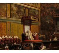 PMEFGJDPE Famoso Pared Decoración Arte Lienzo Imagen Pio Vii nella Cappella Sistina di Jean Auguste Ingres para Decoración de Paredes 60x90cm