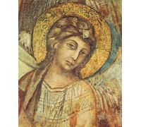 PMEFGJDPE Famoso Pared Decoración Arte Lienzo Imagen Signora in trono col Bambino di Cimabue para Decoración de Paredes 60x90cm