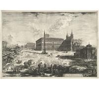 PMEFGJDPE Famoso Pared Decoración Arte Lienzo Imagen Veduta della Piazza e della Basilica di San Govannis in Laterano di Battista Piranesi para Decoración de Paredes 60x90cm