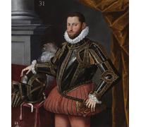PMEFGJDPE Famoso Prints Sobre Lienzo Impresión de Carteles Ernest D'autriche Archiduc Du Saint Empire Ritratto arciduca Ernesto di Sánchez Coello para la Decoración del Hogar del Dormitorio 60x90cm