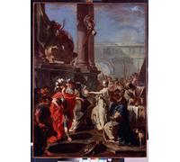 PMEFGJDPE Famoso Prints Sobre Lienzo Impresión de Carteles il Sacrificio di Polisseni di Battista Pittoni para la Decoración del Hogar del Dormitorio 60x90cm