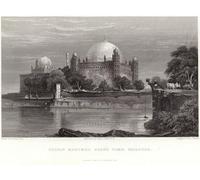 PMEFGJDPE Famoso Prints Sobre Lienzo Impresión de Carteles La tomba del sultano Mahomed Shah a Beejapore di Samuel Prout para la Decoración del Hogar del Dormitorio 60x90cm