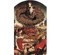 PMEFGJDPE Famoso Prints Sobre Lienzo Impresión de Carteles La Zarza Ardiente Nicolás Froment para la Decoración del Hogar del Dormitorio 60x90cm