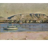 PMEFGJDPE Famoso Prints Sobre Lienzo Impresión de Carteles Porto di Ginevra e Saleve di Ferdinand Hodler para la Decoración del Hogar del Dormitorio 60x90cm
