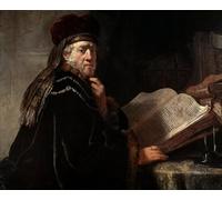PMEFGJDPE Famoso Prints Sobre Lienzo Impresión de Carteles Ritratto del saggio Ritratto di un rabbino Olio su tela di Rembrandt Van Rijn para la Decoración del Hogar del Dormitorio 60x90cm