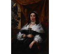 PMEFGJDPE Famoso Prints Sobre Lienzo Impresión de Carteles Ritratto di signora di Jacob Jordaens para la Decoración del Hogar del Dormitorio 60x90cm