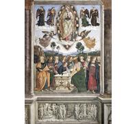 PMEFGJDPE Impresiones de Lienzo Assumption of the Virgin the Virgin Is Represented in a Mandorla by Bernardino Di Betto Pinturicchio para la Decoración del Hogar de la Oficina 60x90cm