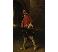 PMEFGJDPE Pinturas Famosas Cuadro Pared Lienzo Pintura Decorativa il Cavaliere di Ferdinand Roybet para Decoraciones del Hogar 60x90cm