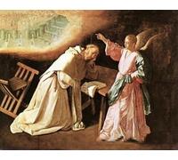 PMEFGJDPE Pinturas Famosas Cuadro Pared Lienzo Pintura Decorativa la Visione di San Pietro da Nolasco di Francisco De Zurbaran para Decoraciones del Hogar 60x90cm