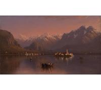 PMEFGJDPE Pinturas Famosas Cuadro Pared Lienzo Pintura Decorativa Lago Maggiore Italia dal famoso artista para Decoraciones del Hogar 60x90cm