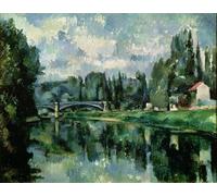 PMEFGJDPE Pinturas Famosas Cuadro Pared Lienzo Pintura Decorativa le Rive della Marna a Creteil di Paul Cézanne para Decoraciones del Hogar 60x90cm