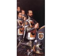 PMEFGJDPE Pinturas Famosas Cuadro Pared Lienzo Pintura Decorativa Ritratto di Jan Lopez e dei suoi tre figli Pieter Pourbus para Decoraciones del Hogar 60x90cm