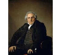 PMEFGJDPE Pinturas Famosas Cuadro Pared Lienzo Pintura Decorativa Ritratto di Monsieur Bertin di Jean Auguste Ingres para Decoraciones del Hogar 60x90cm