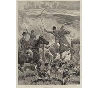 PMEFGJDPE Pinturas Famosas Cuadro Pared Lienzo Pintura Decorativa un incidente di una corsa con i Devsn e Somerset Staghounds di John Charlton para Decoraciones del Hogar 60x90cm