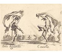 PMEFGJDPE Pinturas Famosas Impresiones de Lienzo Impresion Arte Pared Bello Sguardo e Coviello di Jacques Callot para la Decoración del Hogar de la Oficina 60x90cm