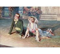PMEFGJDPE Pinturas Famosas Impresiones de Lienzo Impresion Arte Pared il duetto della vedova allegra e la danza di un artista famoso para la Decoración del Hogar de la Oficina 60x90cm