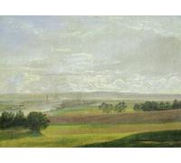PMEFGJDPE Pinturas Famosas Impresiones de Lienzo Impresion Arte Pared la valle dell'Elba vicino a Dresda di Johan Christian Dahl para la Decoración del Hogar de la Oficina 60x90cm
