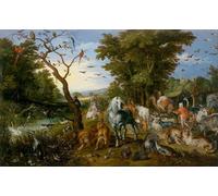 PMEFGJDPE Pinturas Famosas Impresiones de Lienzo Impresion Arte Pared l'ingresso degli animali nell'arca di Noè di Jan il Vecchio Brueghel para la Decoración del Hogar de la Oficina 60x90cm